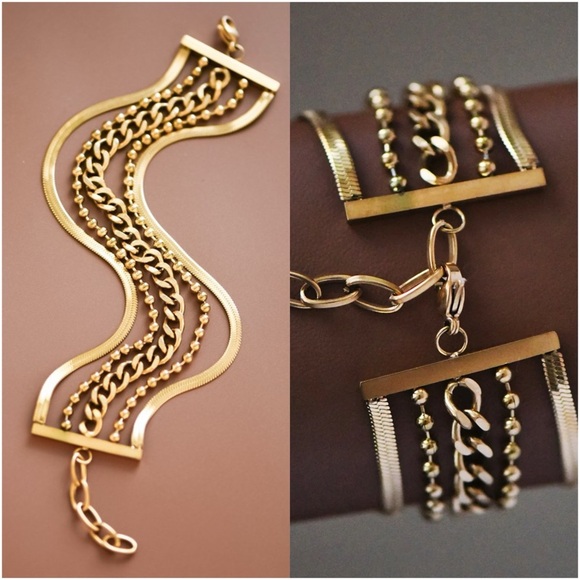 18K Layered Bracelet - Picture 6 of 6